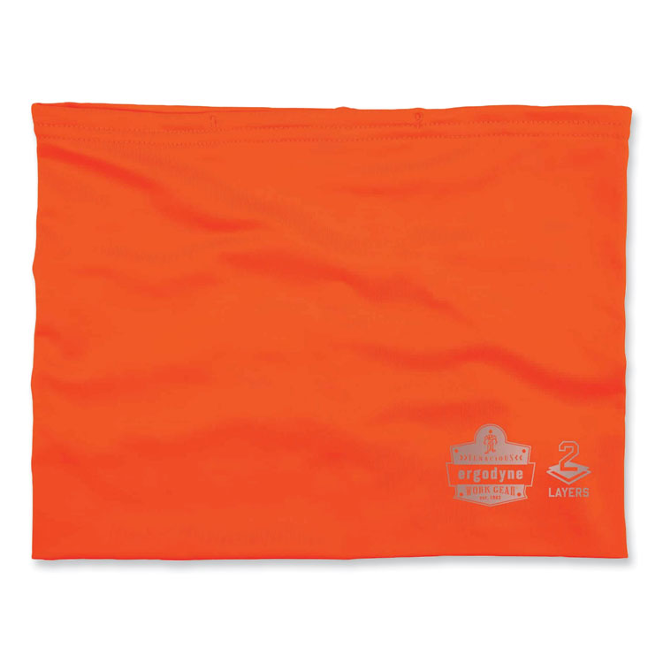 Chill-Its 6489 2-Layer Cooling Performance Knit Multi-Band, Polyester/Spandex, Small/Medium, Hi-Vis Orange