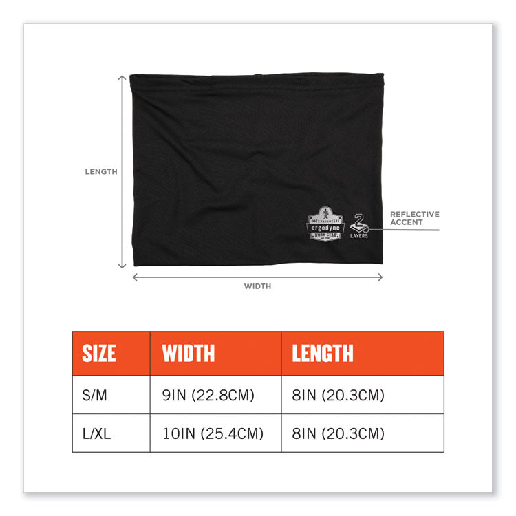 Chill-Its 6489 2-Layer Cooling Performance Knit Multi-Band, Polyester/Spandex, 2X-Large/3X-Large, Black
