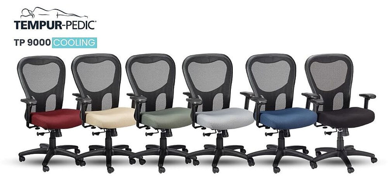 Tempur-Pedic Ergonomic Fabric/Mesh Swivel Task Chair, Black (TP9000-C-BLK)