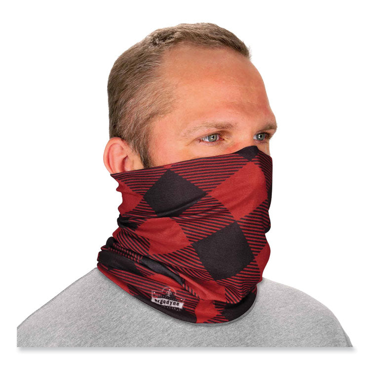 Chill-Its 6485 Multi-Band, Polyester, One Size Fits Most, Red Buffalo Plaid