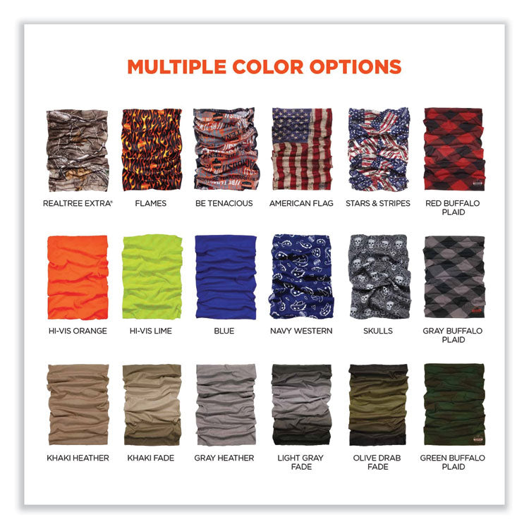 Chill-Its 6485 Multi-Band, Polyester, One Size Fits Most, Red Buffalo Plaid