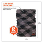 Chill-Its 6485 Multi-Band, Polyester, One Size Fits Most, Gray Buffalo Plaid