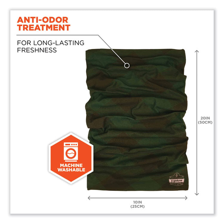 Chill-Its 6485 Multi-Band, Polyester, One Size Fits Most, Green Buffalo Plaid