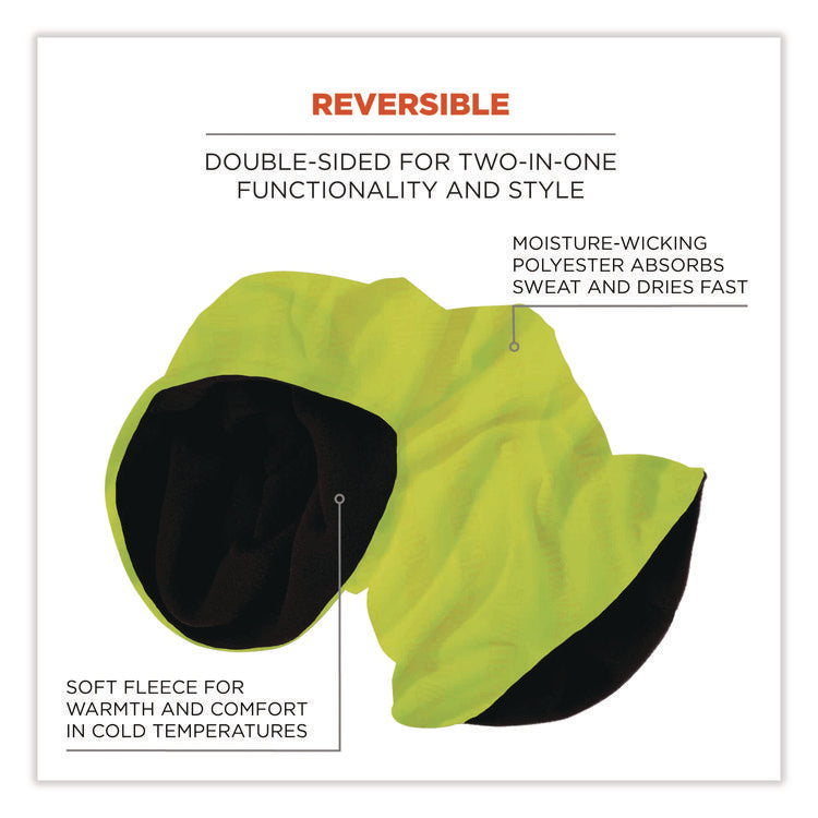 N-Ferno 6491 Reversible Thermal Fleece + Poly Multi-Band, One Size Fits Most, Lime