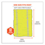 Chill-Its 6487R Reflective Cooling Multi-Band, Polyester/Spandex, One Size Fits Most, Hi-Vis Lime