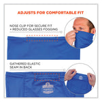 Chill-Its 6483 Cooling Neck Gaiter Bandana Pocket, Polyester/Spandex, Small/Medium, Blue