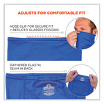 Chill-Its 6483 Cooling Neck Gaiter Bandana Pocket, Polyester/Spandex, Large/X-Large, Blue