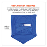 Chill-Its 6482 Cooling Neck Gaiter Bandana Pocket Kit, Polyester/Spandex, Small/Medium, Blue
