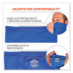 Chill-Its 6482 Cooling Neck Gaiter Bandana Pocket Kit, Polyester/Spandex, Small/Medium, Blue