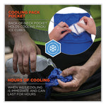 Chill-Its 6482 Cooling Neck Gaiter Bandana Pocket Kit, Polyester/Spandex, Large/X-Large, Blue