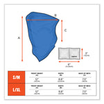 Chill-Its 6482 Cooling Neck Gaiter Bandana Pocket Kit, Polyester/Spandex, Large/X-Large, Blue