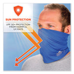 Chill-Its 6489 2-Layer Cooling Performance Knit Multi-Band, Polyester/Spandex, Small/Medium, Blue