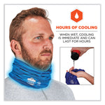 Chill-Its 6489 2-Layer Cooling Performance Knit Multi-Band, Polyester/Spandex, Large/X-Large, Blue