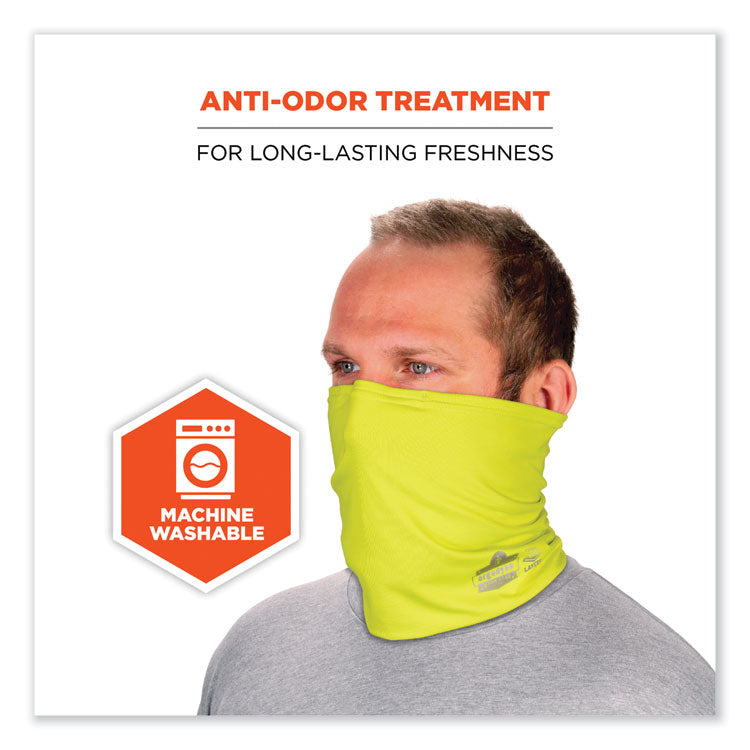 Chill-Its 6489 2-Layer Cooling Performance Knit MultiBand, Polyester/Spandex, 2X-Large/3X-Large, Hi-Vis Lime