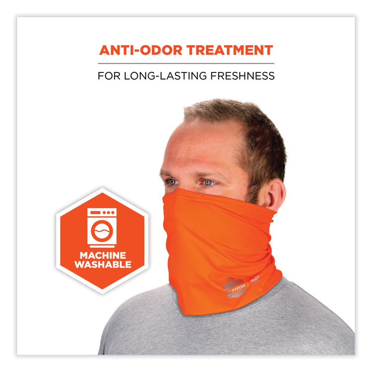 Chill-Its 6489 2-Layer Cooling Performance Knit Multi-Band, Polyester/Spandex, 2X-Large/3X-Large,Hi-Vis Orange