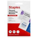 Staples Thermal Laminating Pouches, Business Card, 5 Mil, 25/Pack (17470/ST17470)