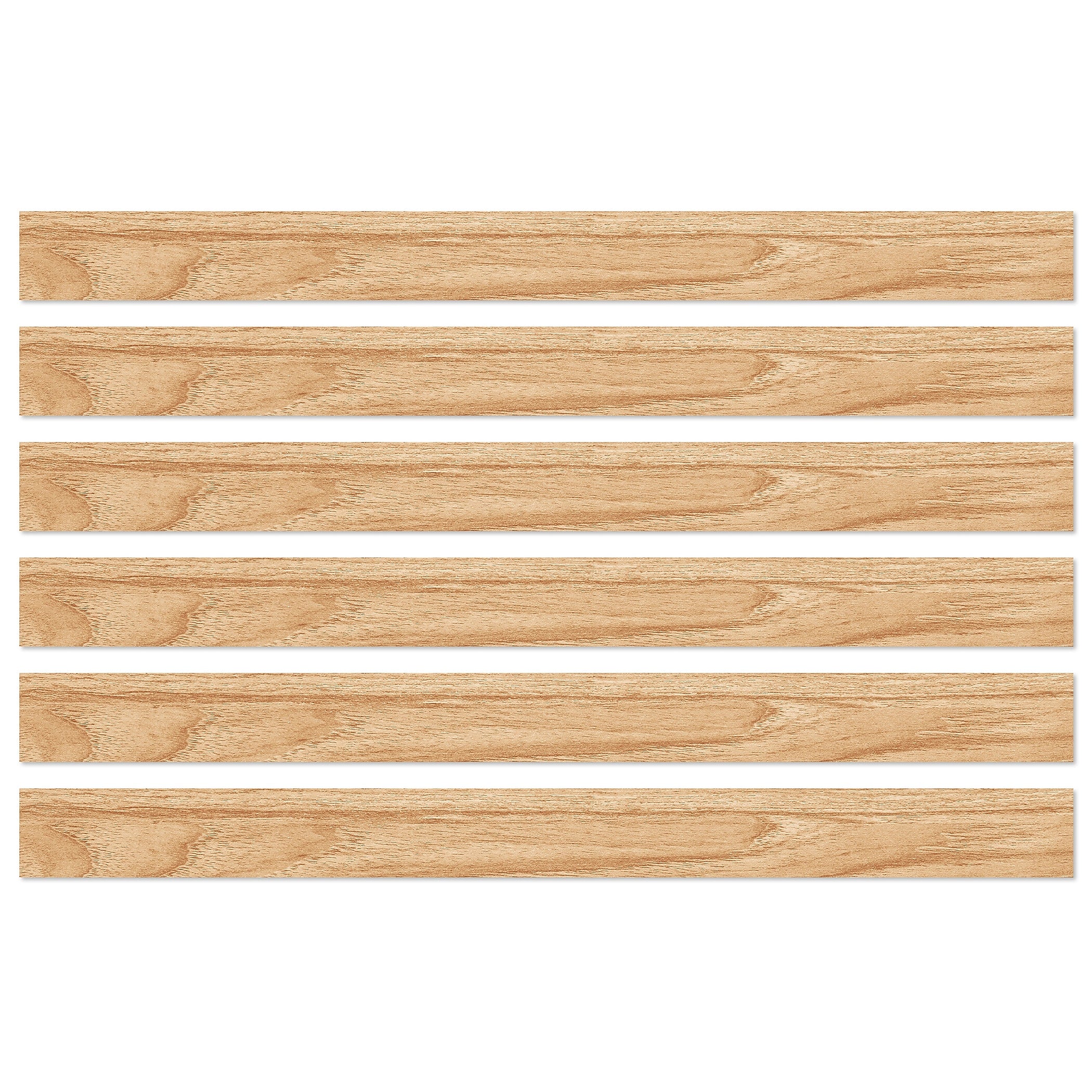 Carson Dellosa Education Grow Together Straight Borders, 3"x 3', Light Wood Grain, 6/Bundle (CD-108491-6)