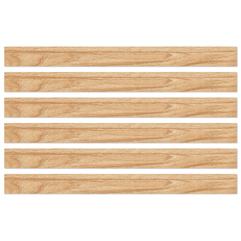 Carson Dellosa Education Grow Together Straight Borders, 3"x 3', Light Wood Grain, 6/Bundle (CD-108491-6)