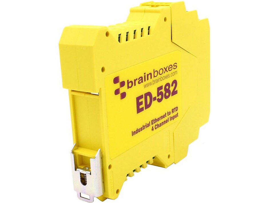 Brainboxes Ethernet to 4-Channel RTD Input, Yellow (ED-582)