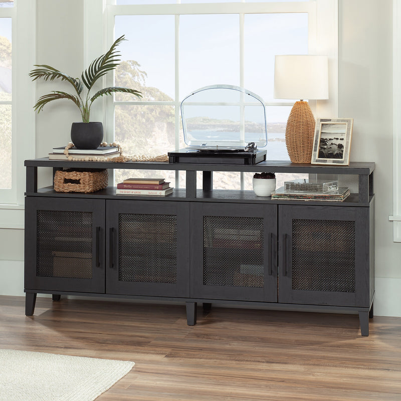 Sauder Tiffin Line Credenza TV Stand, Screens up to 65", Raven Oak (433576)