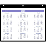2026 AT-A-GLANCE 11" x 8" Wet-Erase Desk or Wall Calendar, White/Purple (SK8-00-26)
