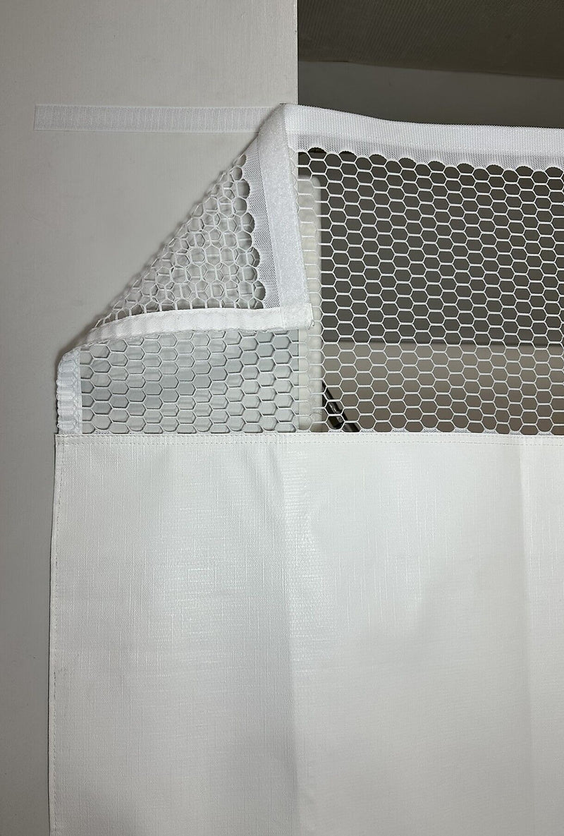 Gary Manufacturing PREA Compliant & Anti-Ligature 70" x 72" Vinyl Shower Curtains, Hook & Loop Strips, 12/Case (STPSTDMHCFVS)