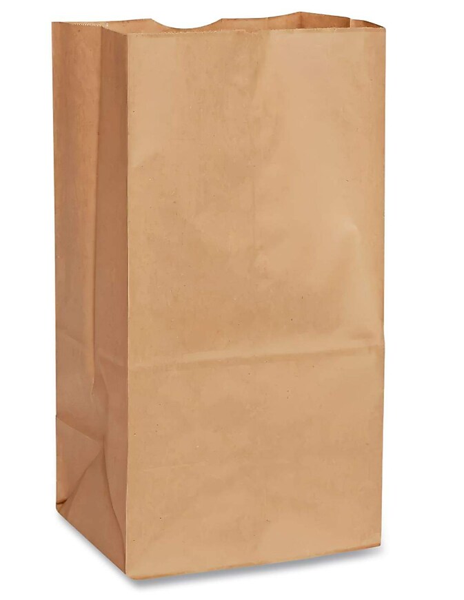 Ross & Wallace Paper Bags, 8# Size, Extra-Heavy-Duty, 60# Basis Weight, 6" x 3.88" x 12.5", Kraft, 500/Bundle (BAGGX8500)