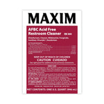Maxim AFBC Acid-Free Restroom Cleaner, Safe-to-Ship, Fresh Scent, 32 oz Bottle, 6/Carton (MLB03600086)