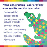Prang 12" x 18" Construction Paper, Turquoise, 50 Sheets/Pack, 5 Packs/Bundle (PAC7707-5)