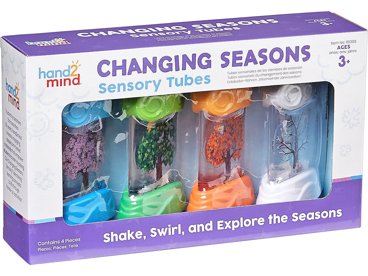 hand2mind Changing Seasons Sensory Tubes, Assorted Colors, 4/Set (95385)