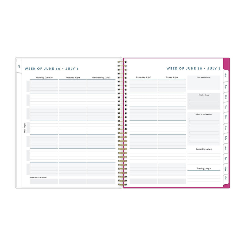 2025-2026 Blue Sky Star Confetti 8.5" x 11" Academic Year Weekly & Monthly Planner, Plastic Cover, Multicolored (136609-A26)
