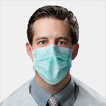 Tronex Disposable Face Mask with Earloops, Green, 5/Bag, 20 Bags/Box, 20 Boxes/Case (RP5085)