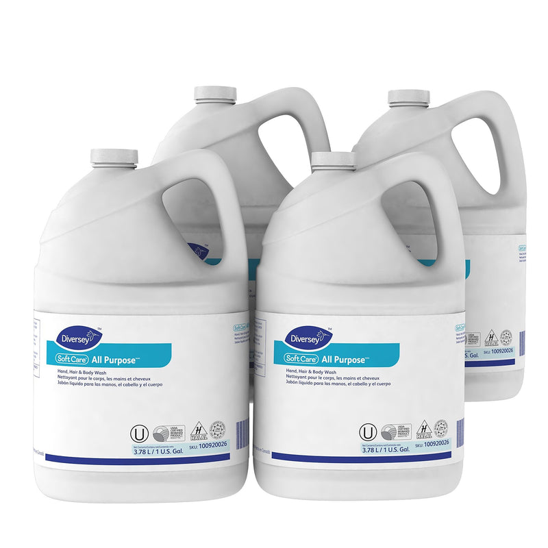 Diversey Soft Care All Purpose Liquid, Gentle Floral, 1 gal Bottle, 4/Carton (DVO100920026)