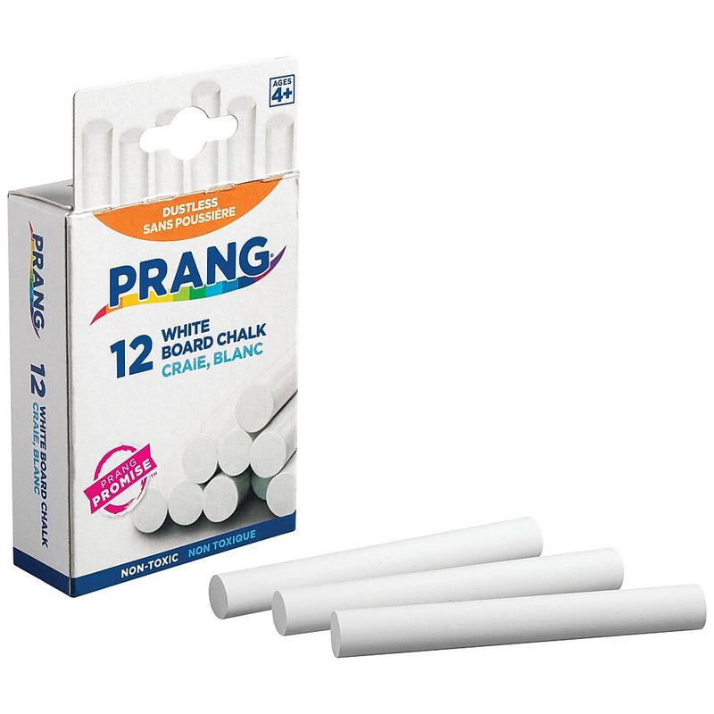 Prang Hygieia Board Chalk, White, 12/Box (31144)