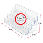 Deflect-O 8-Compartment Business Card Desktop Holder, 400-Card Capacity, Clear (70801)