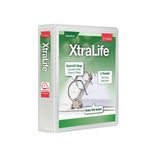 Cardinal XtraLife Heavy Duty 2" 3-Ring View Binders, D-Ring, White (26320)