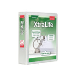 Cardinal XtraLife Heavy Duty 2" 3-Ring View Binders, D-Ring, White (26320)