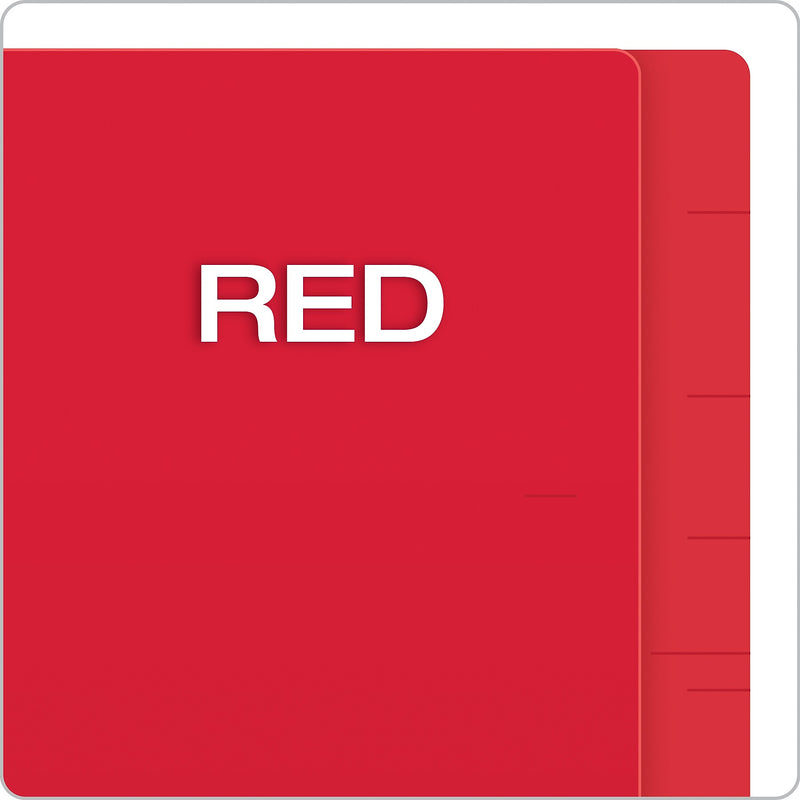Pendaflex Heavy Duty End Tab File Folder, Straight Cut, Letter Size, Red, 100/Box (H110DR)