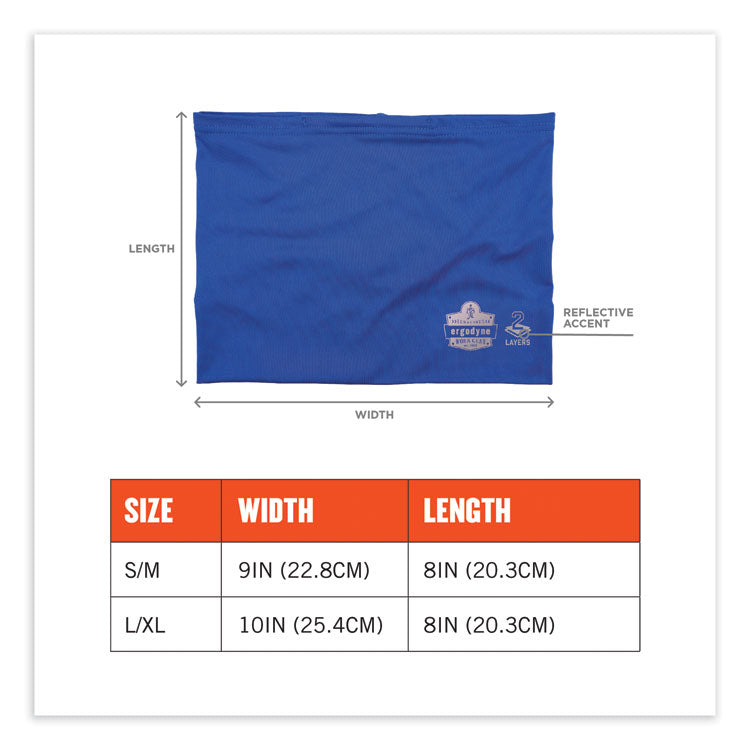 Chill-Its 6489 2-Layer Cooling Performance Knit Multi-Band, Polyester/Spandex, 2X-Large/3X-Large, Blue