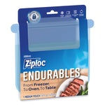 Endurables Silicone Pouches, Medium, 16 oz, 4.4" x 7.9", Clear, 8/Carton
