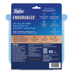 Endurables Silicone Pouches, Medium, 16 oz, 4.4" x 7.9", Clear, 8/Carton