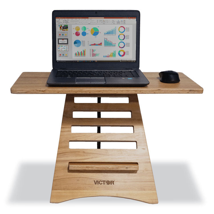 DC150A High Rise Acacia Wood Laptop Riser, 17x11.8x7.63 to 14.75, Brown Woodgrain, Supports 20 lbs