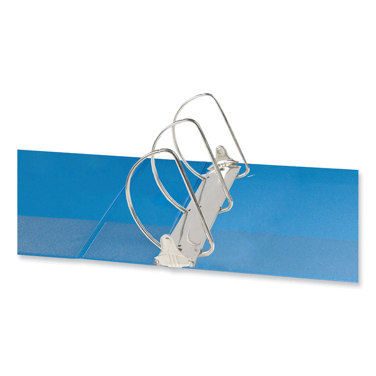 Slant D-Ring View Binder, 3 Rings, 3" Capacity, 11 x 8.5, Light Blue