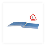 Slant D-Ring View Binder, 3 Rings, 1" Capacity, 11 x 8.5, Light Blue