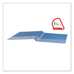 Slant D-Ring View Binder, 3 Rings, 1.5" Capacity, 11 x 8.5, Light Blue