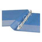Slant D-Ring View Binder, 3 Rings, 1.5" Capacity, 11 x 8.5, Light Blue