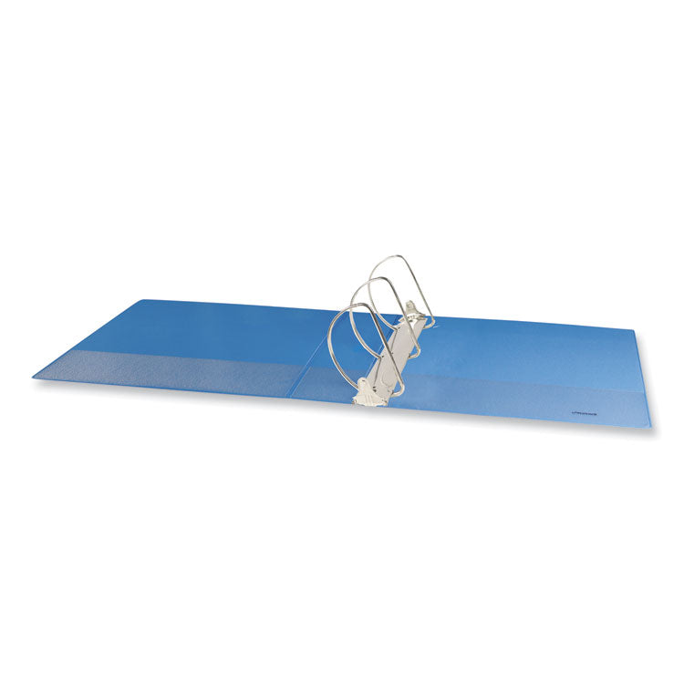 Slant D-Ring View Binder, 3 Rings, 3" Capacity, 11 x 8.5, Light Blue
