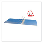 Slant D-Ring View Binder, 3 Rings, 3" Capacity, 11 x 8.5, Light Blue