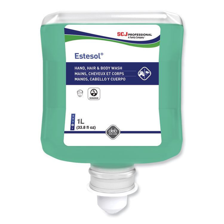 Estesol Hand, Hair and Body Cleaner Manual Cartridge, Rainforest Scent, 1 L, 6/Carton