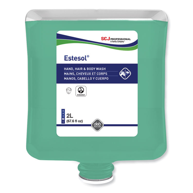 Estesol Hand, Hair and Body Cleaner Manual Cartridge, Rainforest Scent, 2 L, 4/Carton